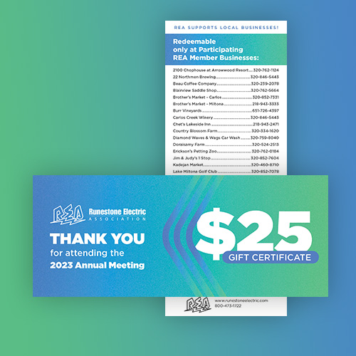 2023 Gift Certificate Sample